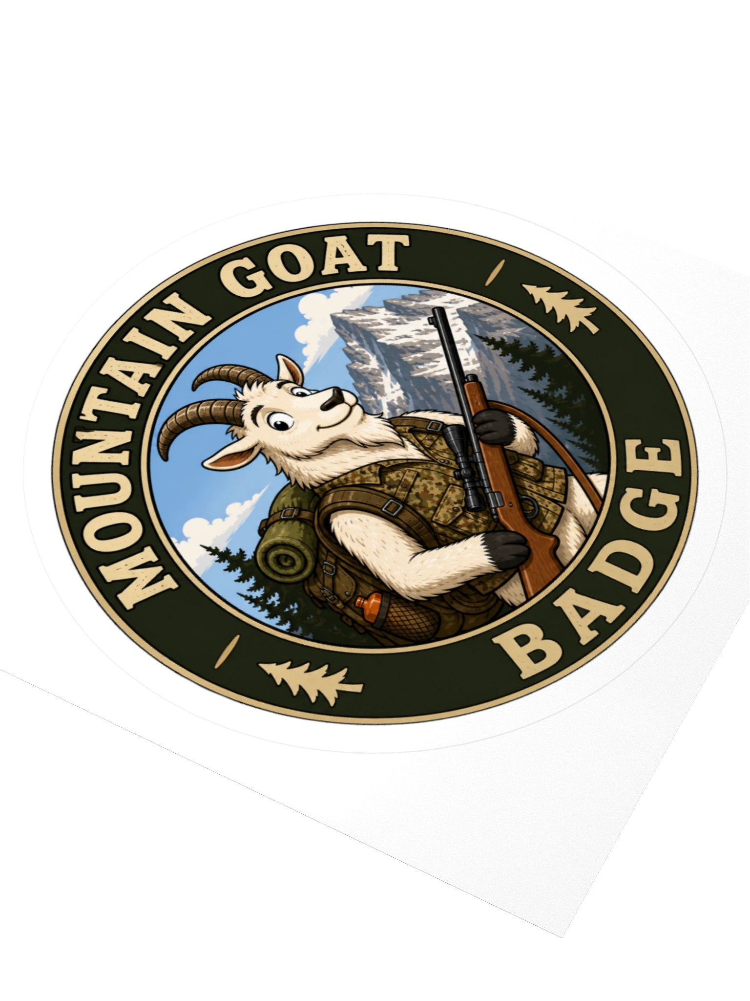 Mountain Goat Badge Sticker product image (7)