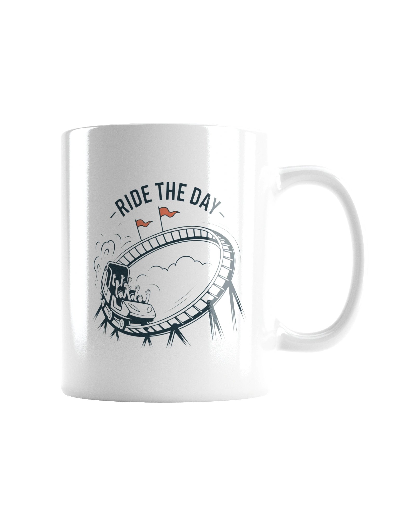 Ride the Day Roller Coaster Mug – Motivational Amusement Park Coffee Cup for Coaster Lovers product image (6)