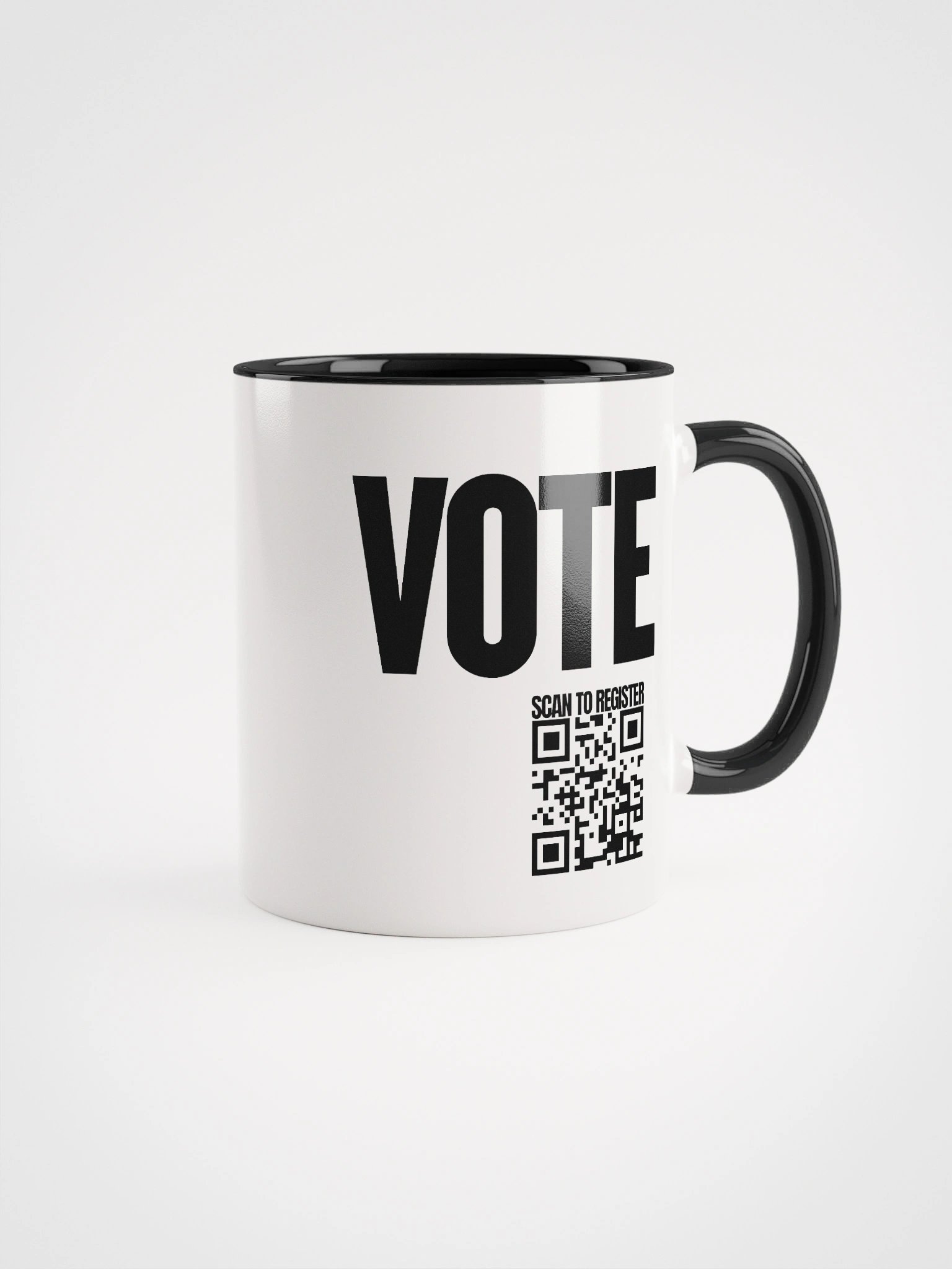 VOTE Scan to Register QR Code Mug - Being Liberal product image (2)