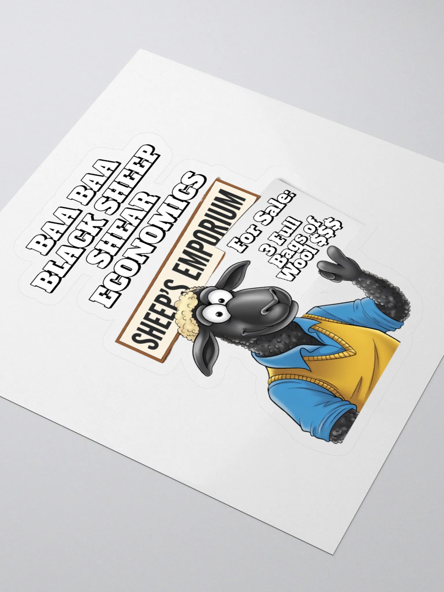 Baa Baa Black Sheep - The Entrepreneur - Funny Sticker product image (3)