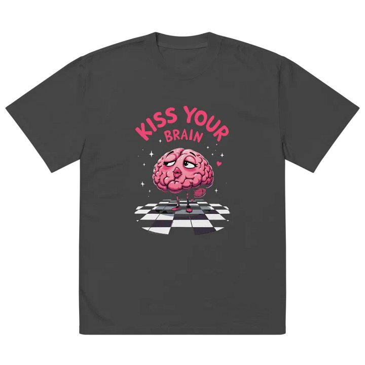 Kiss Your Brain Valentine Test Day Oversized Tee product image (5)