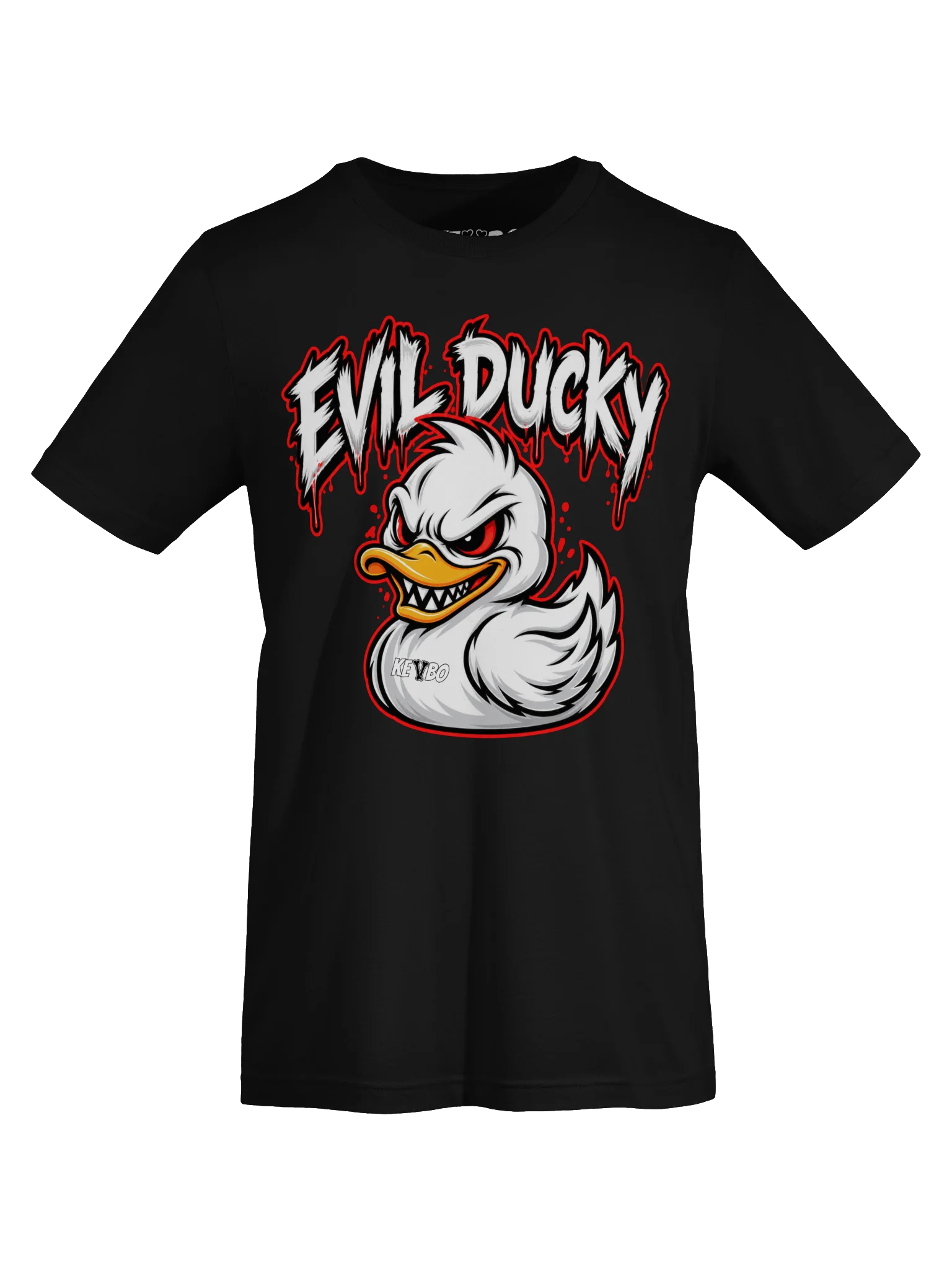 KEVBO "EVIL DUCKY" Adult Black T-Shirt product image (5)