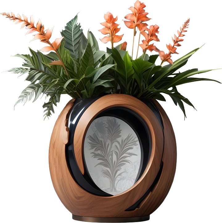 Dream of Eternity – Art Deco Floral Arrangement PNG product image (1)