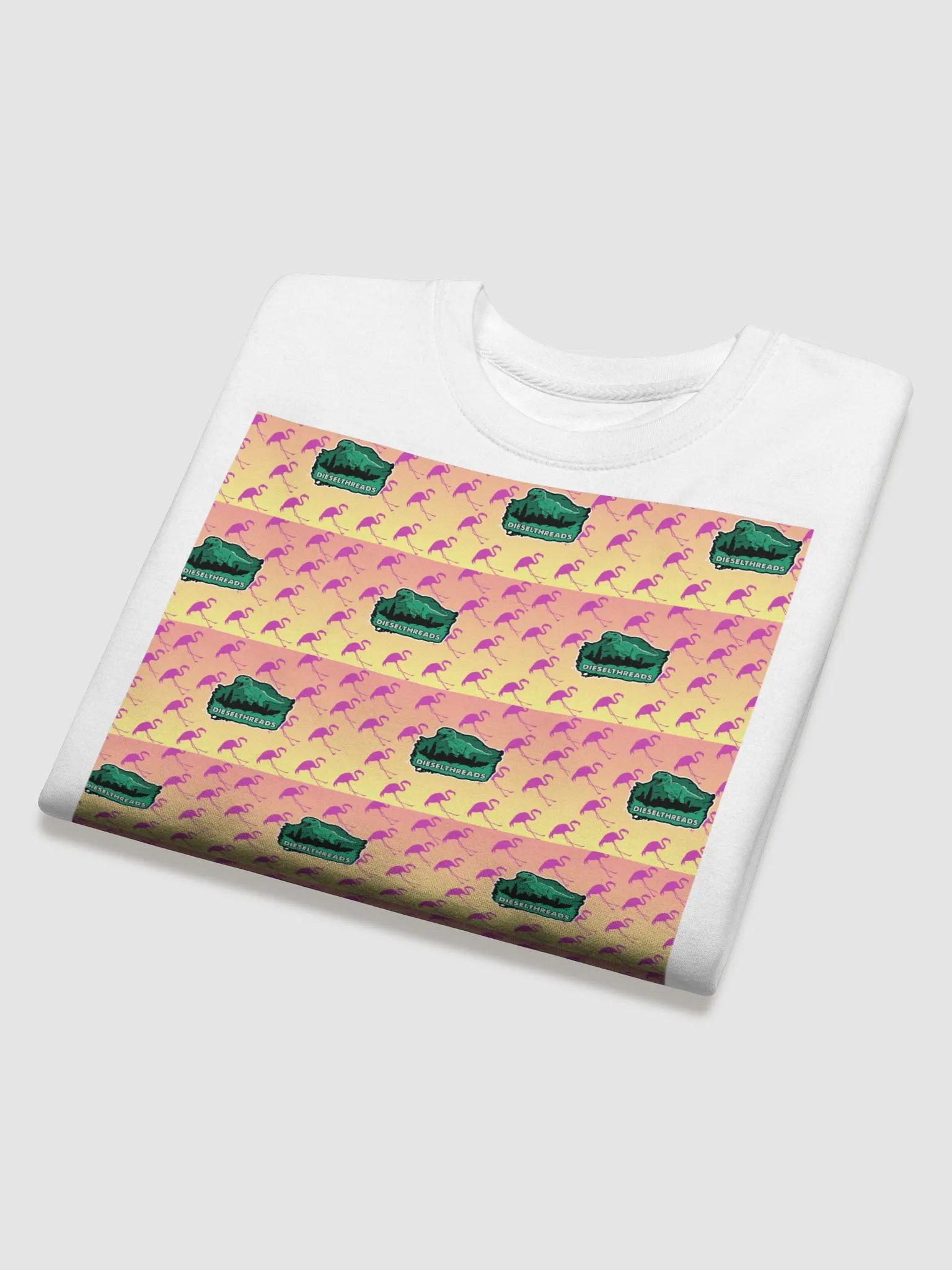 Strawberry Light/Dino Gang DieselThreads Crewneck WHT product image (3)