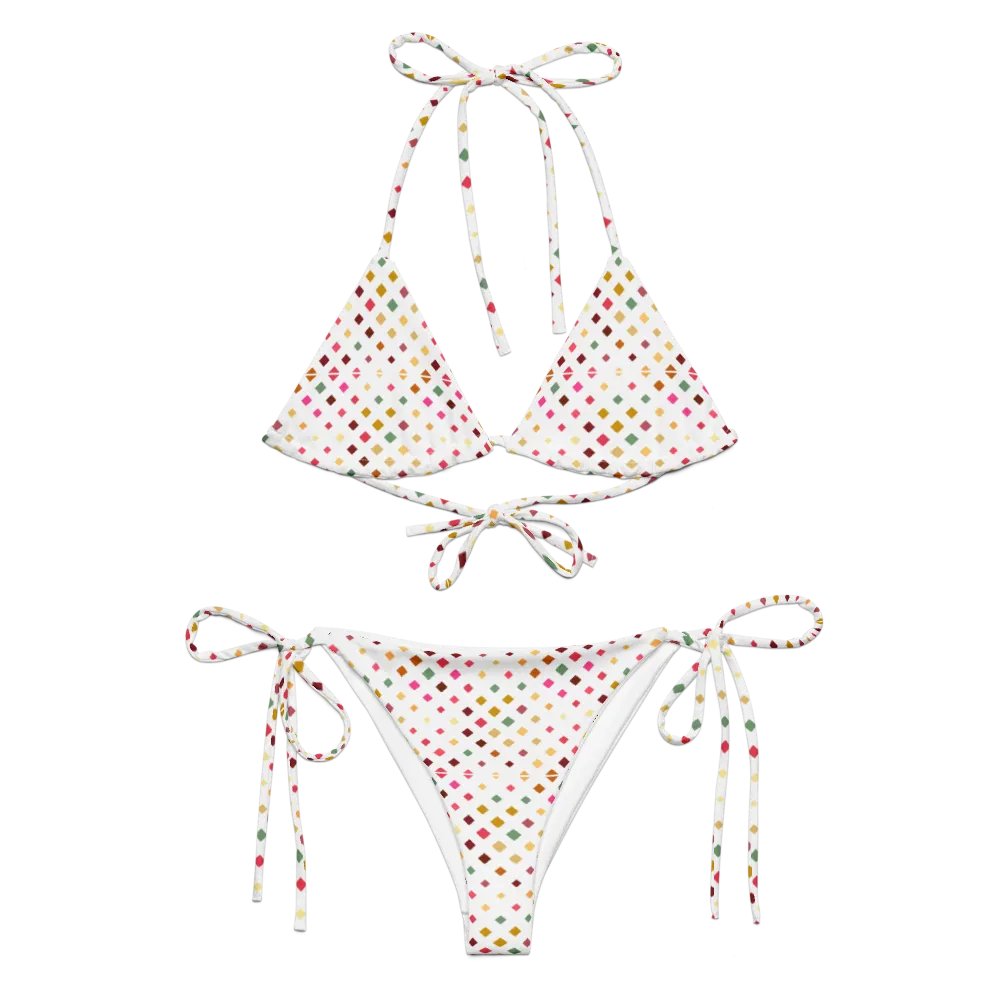 Colorful Square Pattern Design String Bikini product image (2)