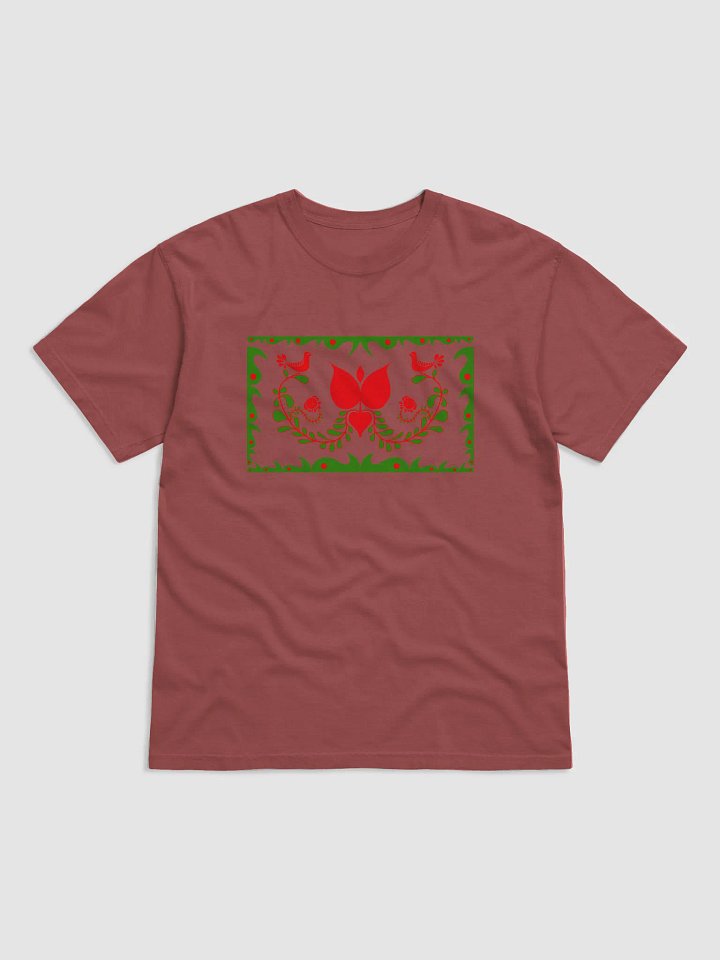Hungarian Folk-Style Red Flower T-Shirt product image (1)