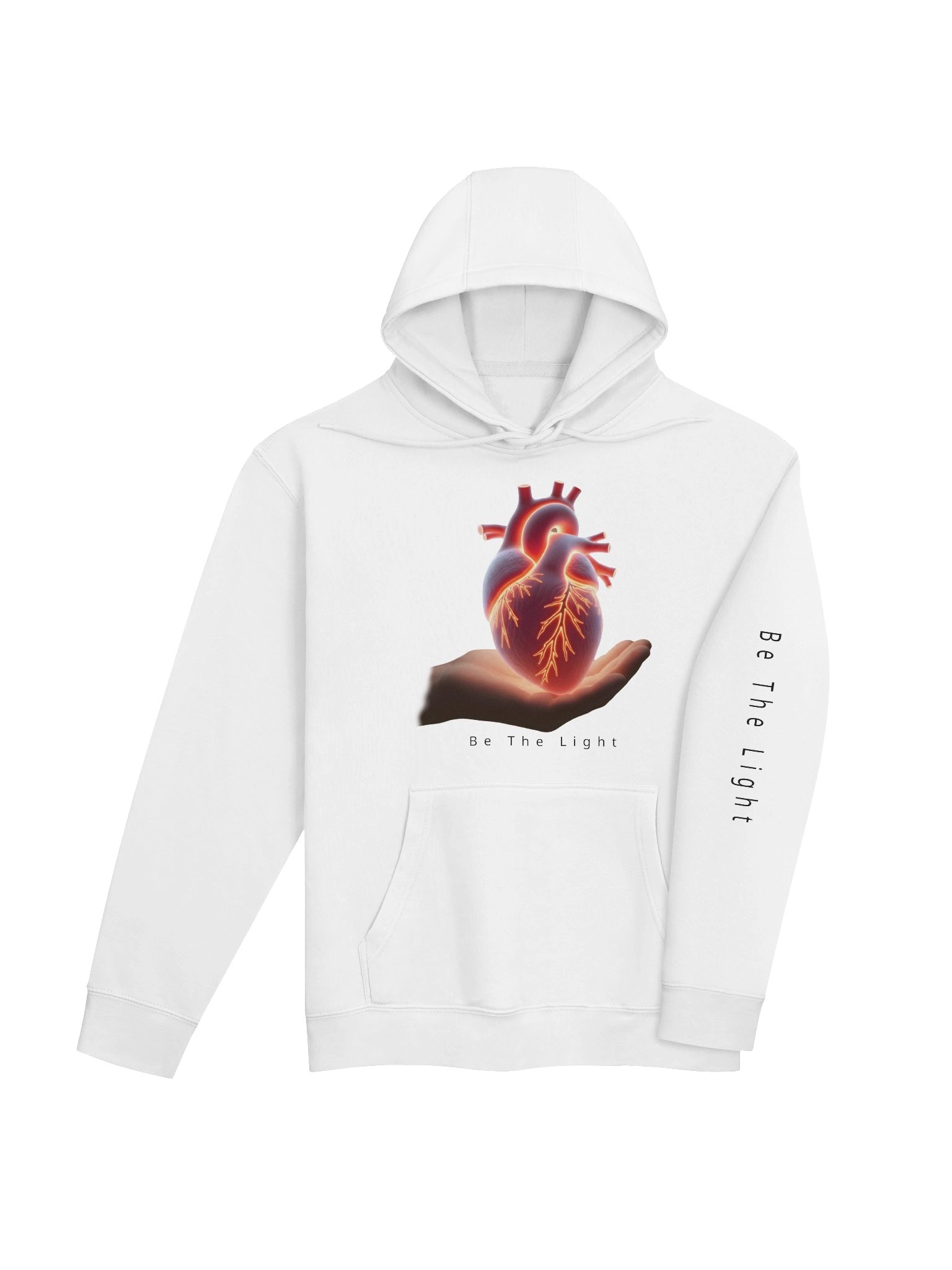 Anatomical Heart Hoodie Be The Light | Bible Verse Lane Seven Pullover product image (3)