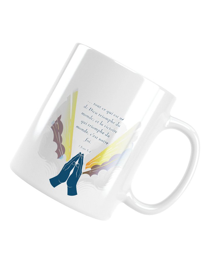 Mug "...tout ce qui est né de Dieu triomphe du monde;" product image (2)