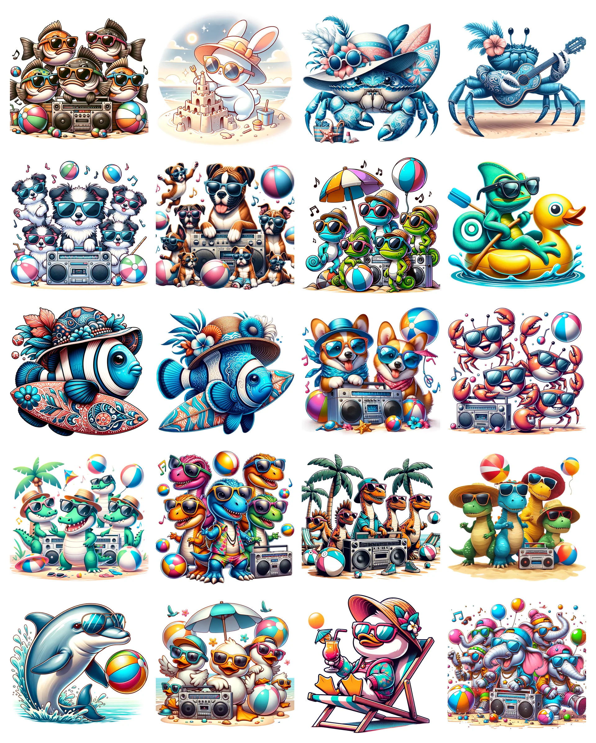 Beach & Summer PNG Bundle Vol 1 | 68 Designs | Commercial Use | Sublimation Clipart product image (1)