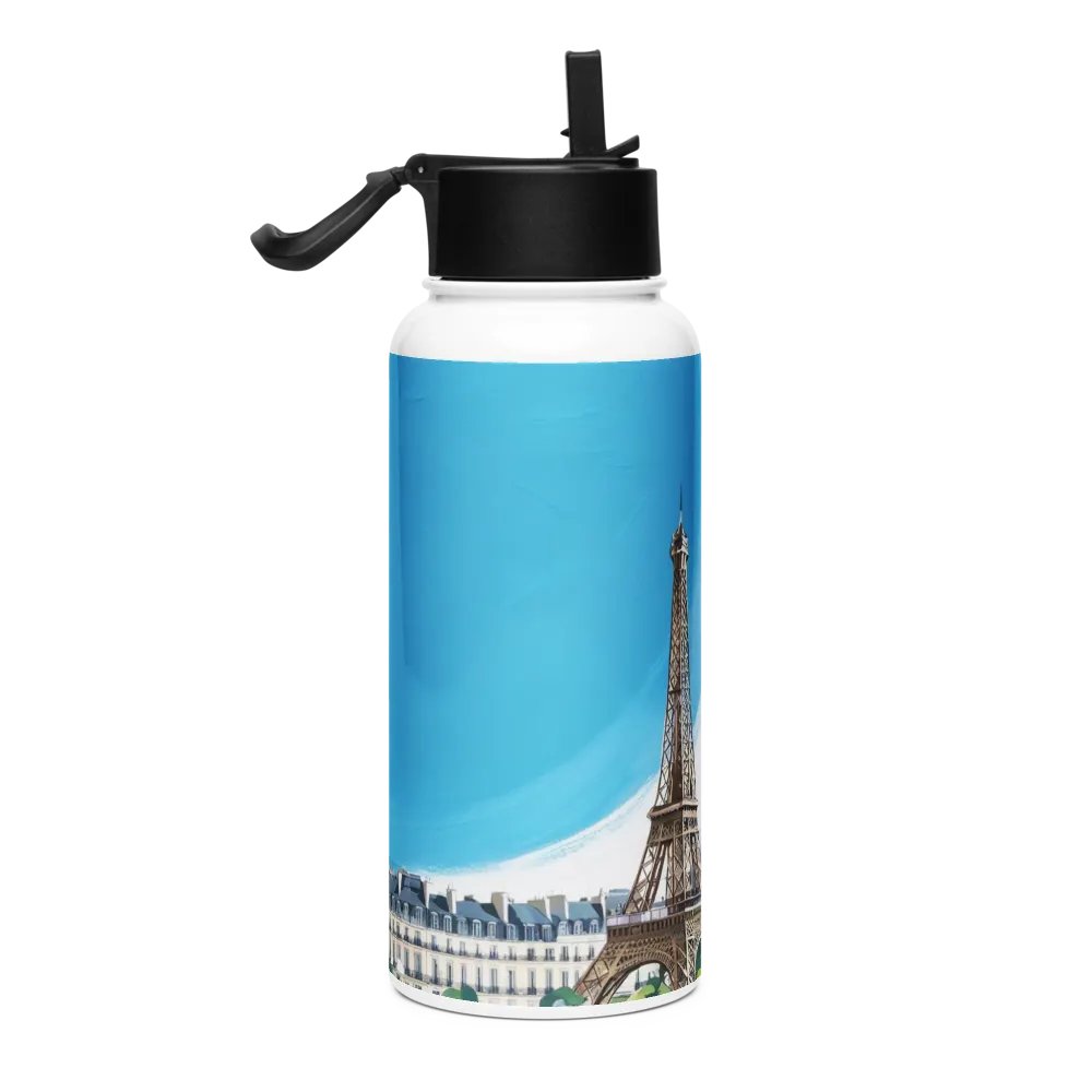 Artistic Paris Themed Water Bottle product image (4)
