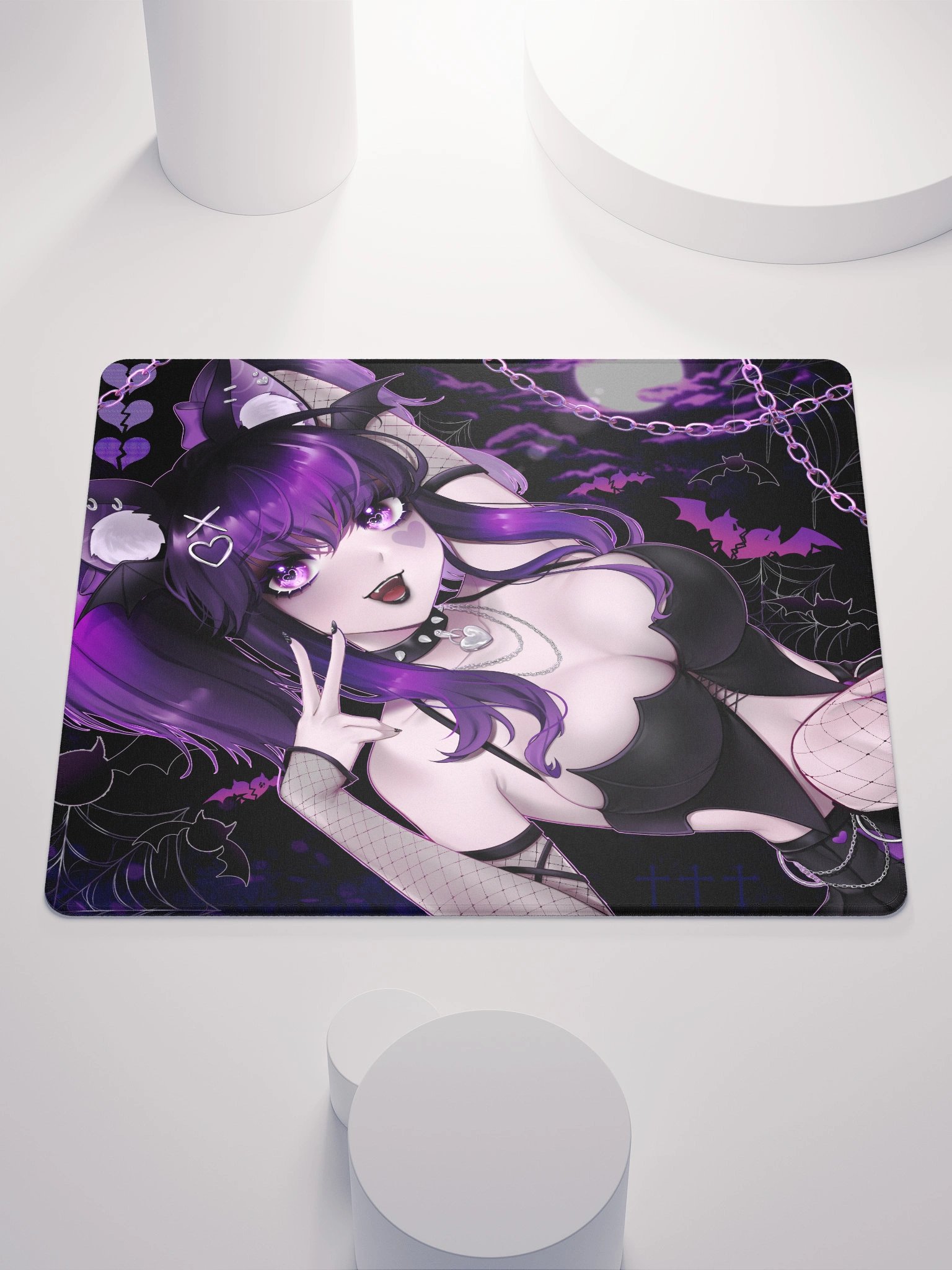 ShyHexed Gothic Wings Gaming MousePad product image (1)