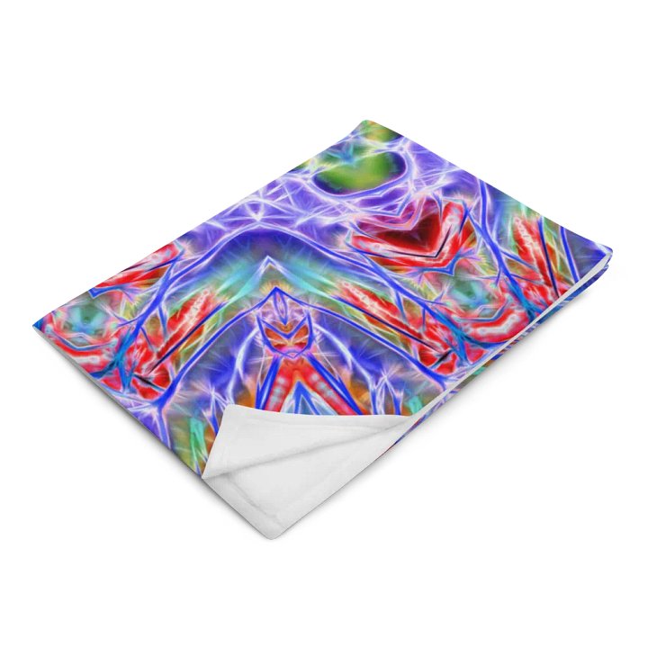 Blue Red Kaleidoscope Throw Blanket product image (14)