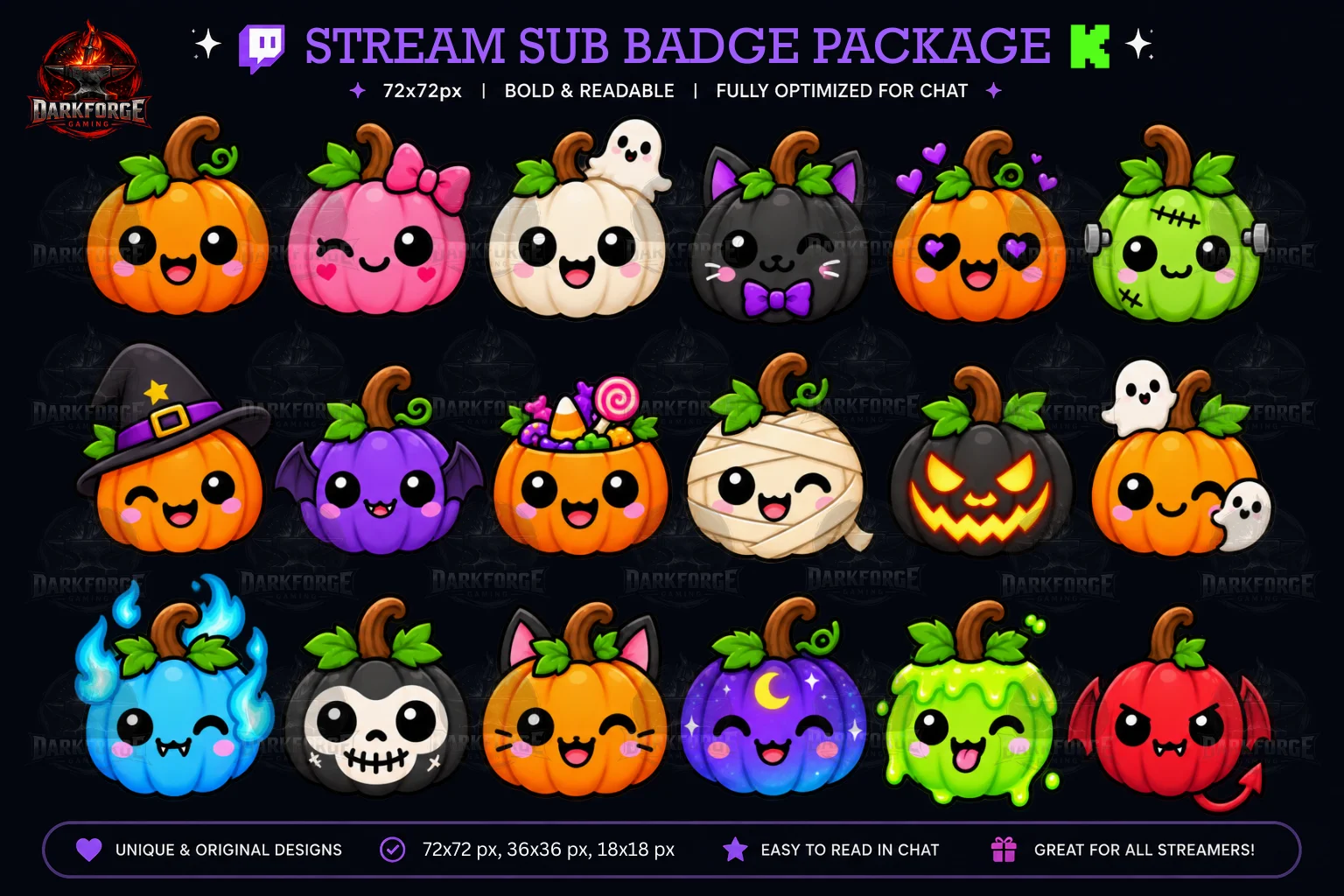 Pumpkin Sub Badges product image (2)