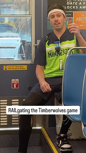 Anthony Edwards said Timberwolves fans were going to be drunk at the game tonight. So we railgated to fulfill the prophecy......