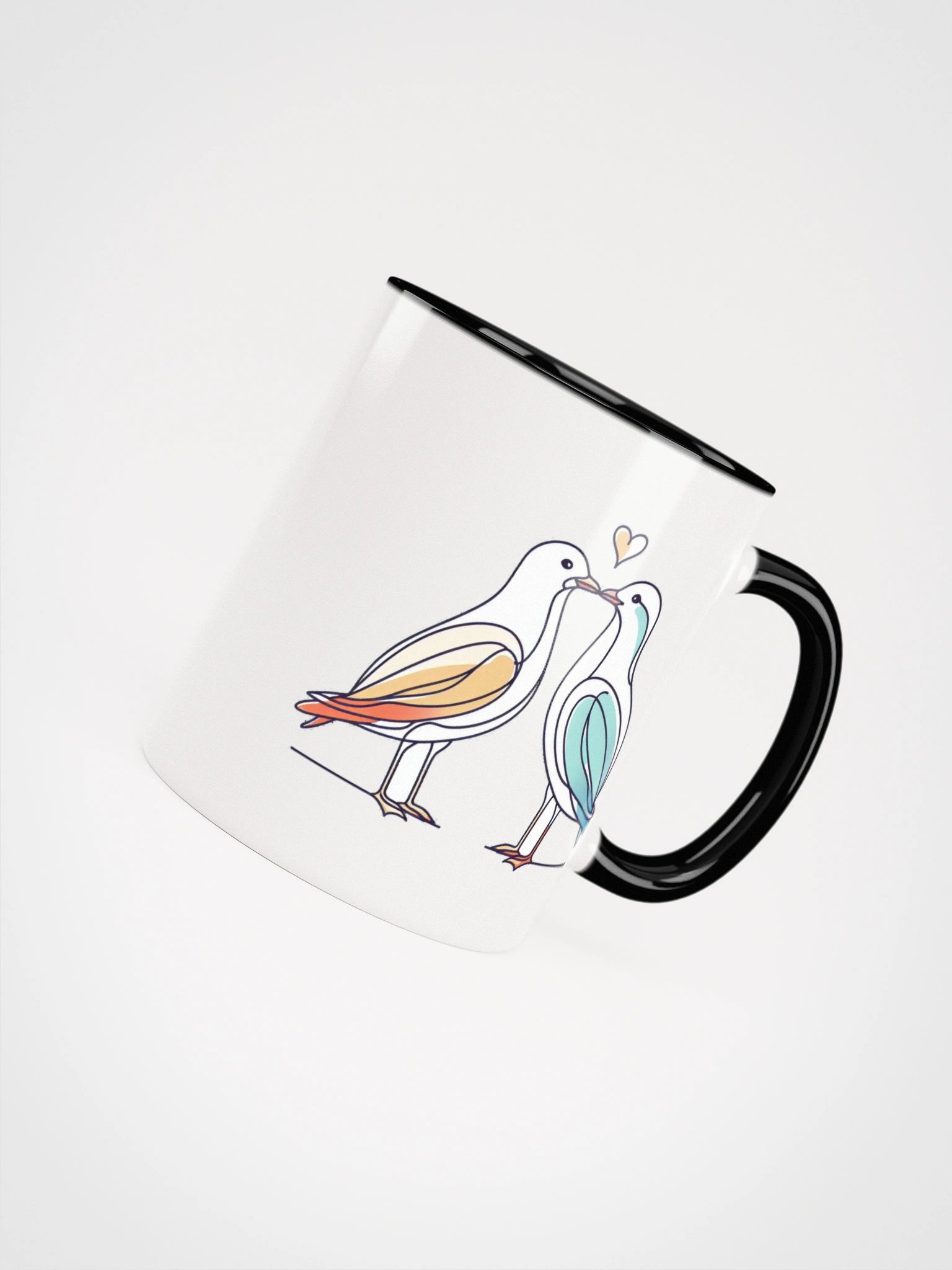 Two gulls, one heart: harmony on the Pacific horizon. product image (4)