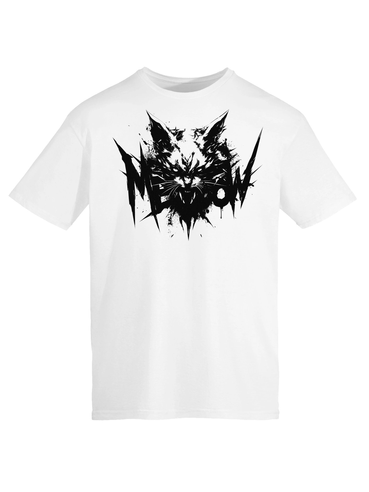 Meow Cat Graphic Tee, Alternative Punk Streetwear T-Shirt product image (3)