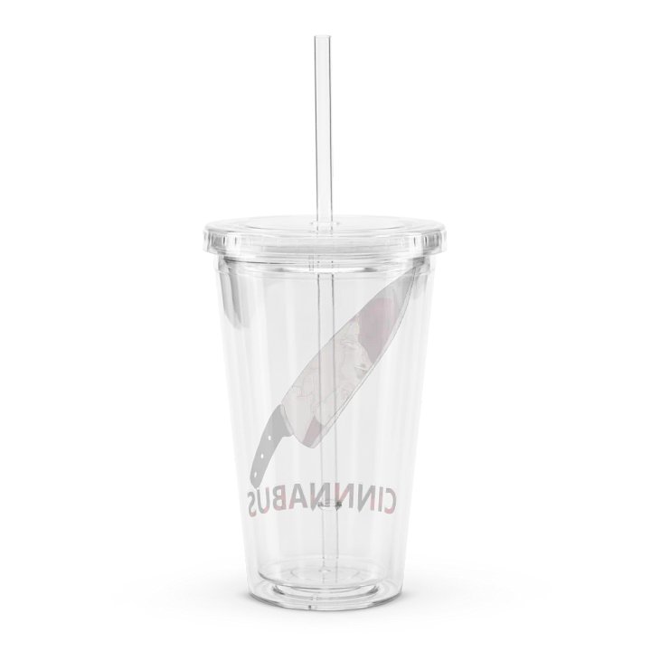 ♡scream inspired Cinnnabus clear covered drinking glass♡ product image (2)