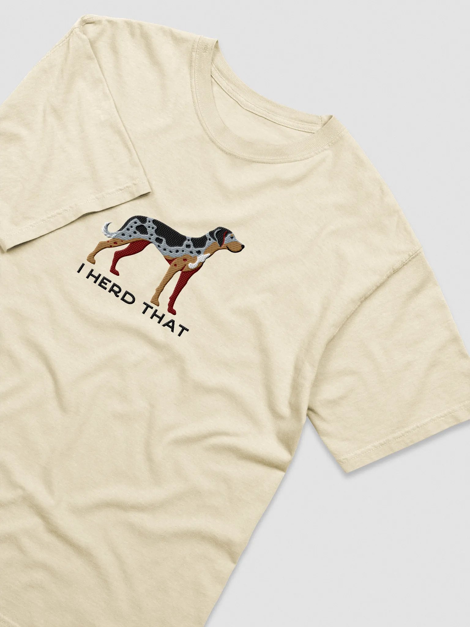 I Herd That T-Shirt(Embroidered) of a Catahoula Leopard Dog product image (6)