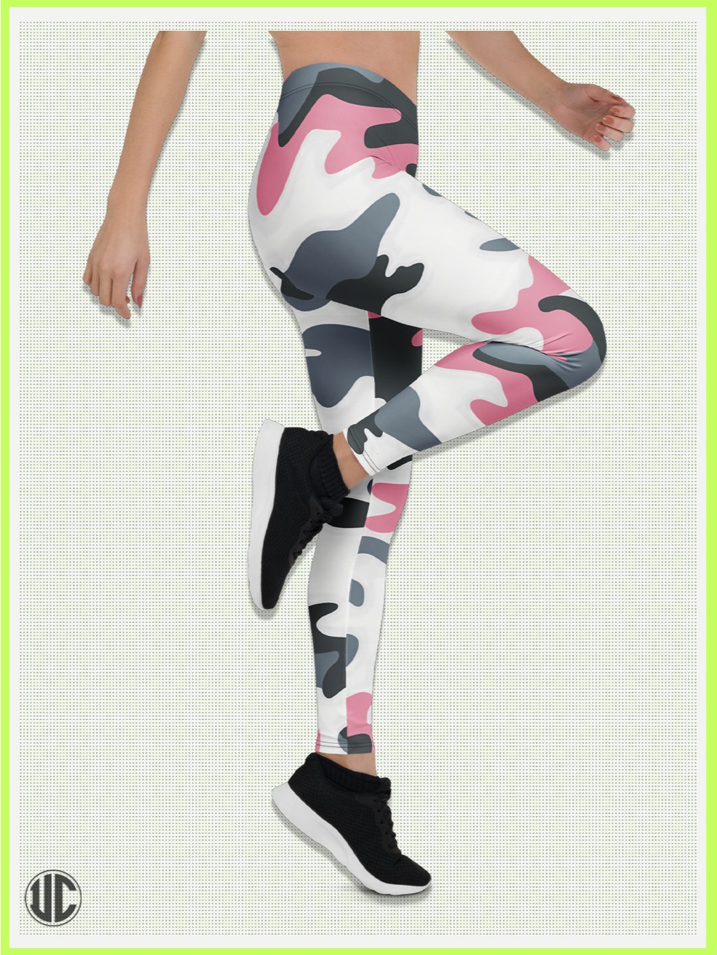 Bubblegum Pink Urban Camo – Women’s Leggings product image (3)
