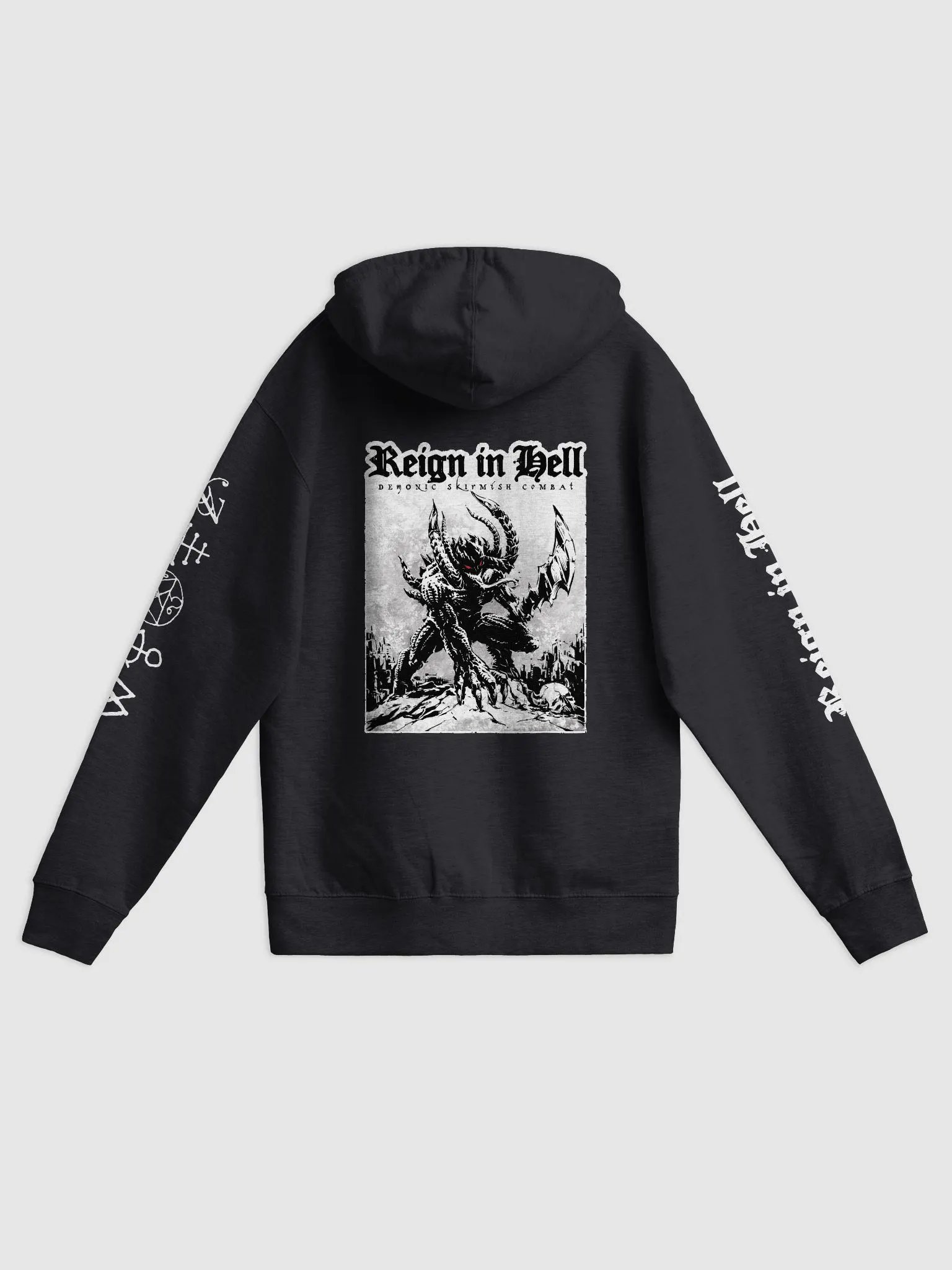 Reign in Hell - DELUXE Symbol Sleeve Metal Hoodie product image (1)
