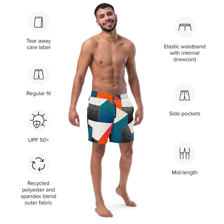 Urban Geometry All-Over Swim Trunks product image (2)