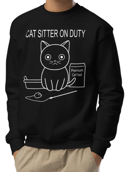 Cat Sitter on Duty - Unisex Youth Sweatshirt product image (2)