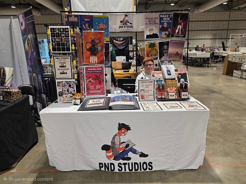 Well, it's official...

PND Studios is set up and Day 1 of Three Rivers Comic Con is underway in Pittsburgh!

After fighting ...