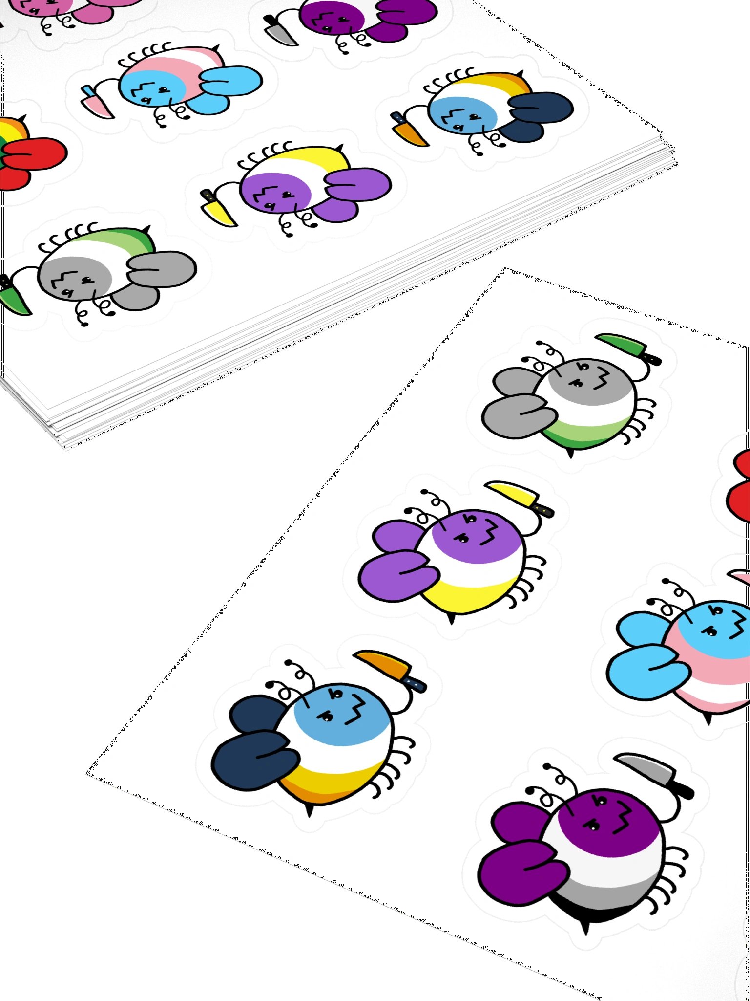 Pride Flag Bee Stickers product image (4)