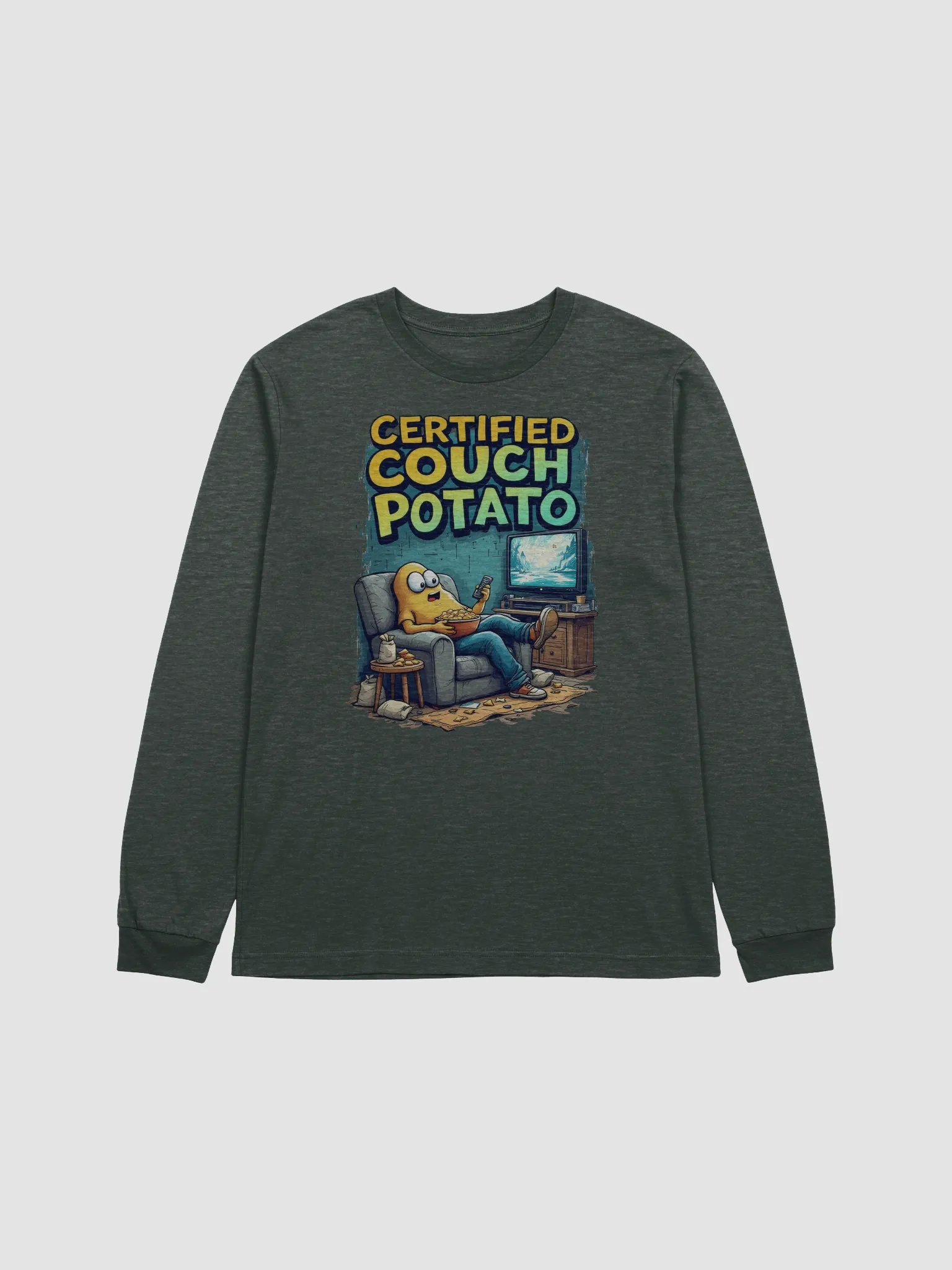 Certified Couch Potato Long Sleeve Tee product image (1)