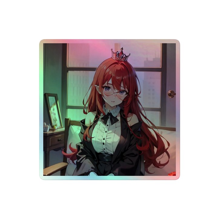 Red K Princess HOLOGRAPHIC" STICKERS product image (2)