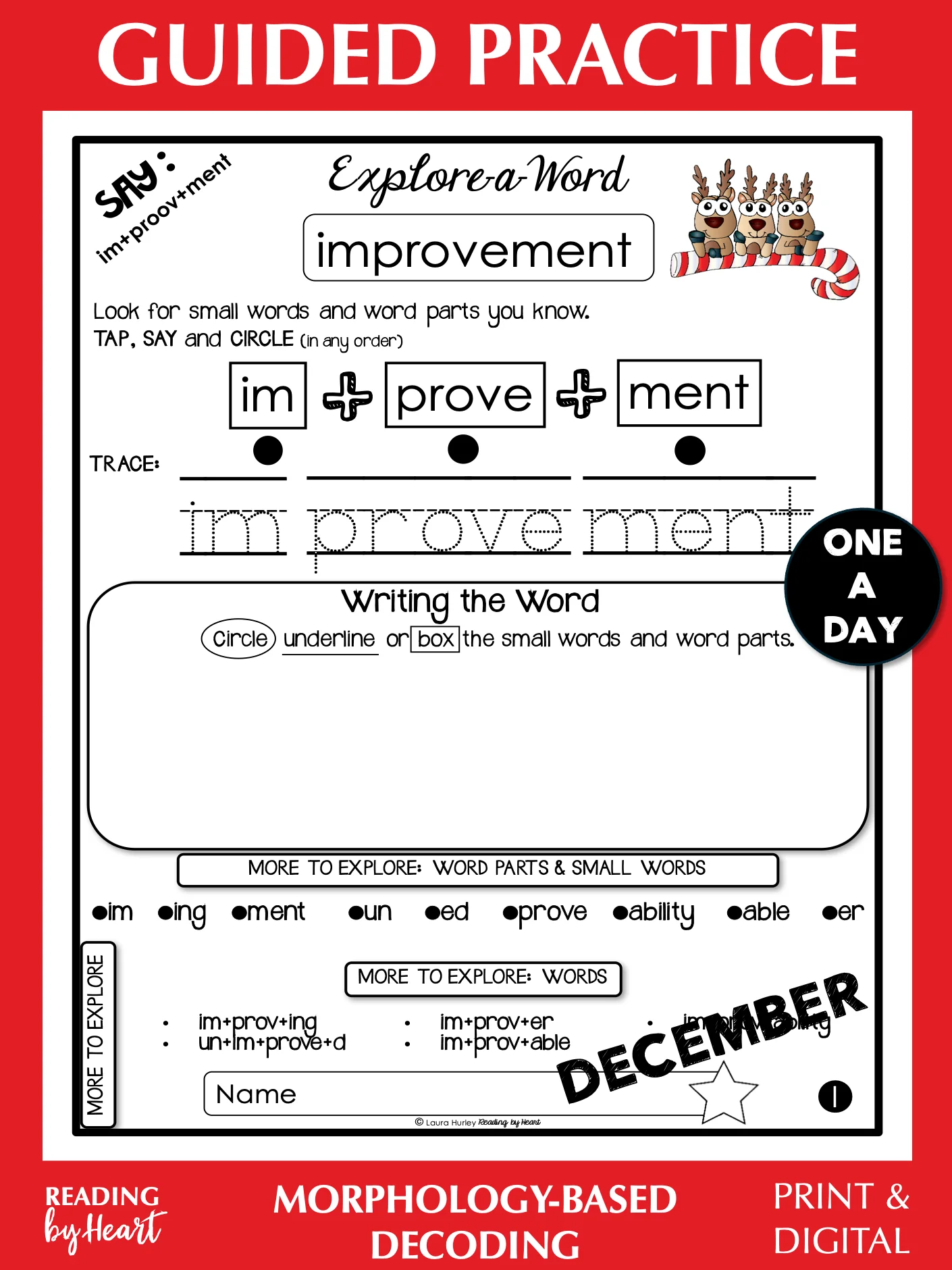 Multisyllabic Words: Guided Practice - December (Print & Digital) (Grades 4-8) product image (1)
