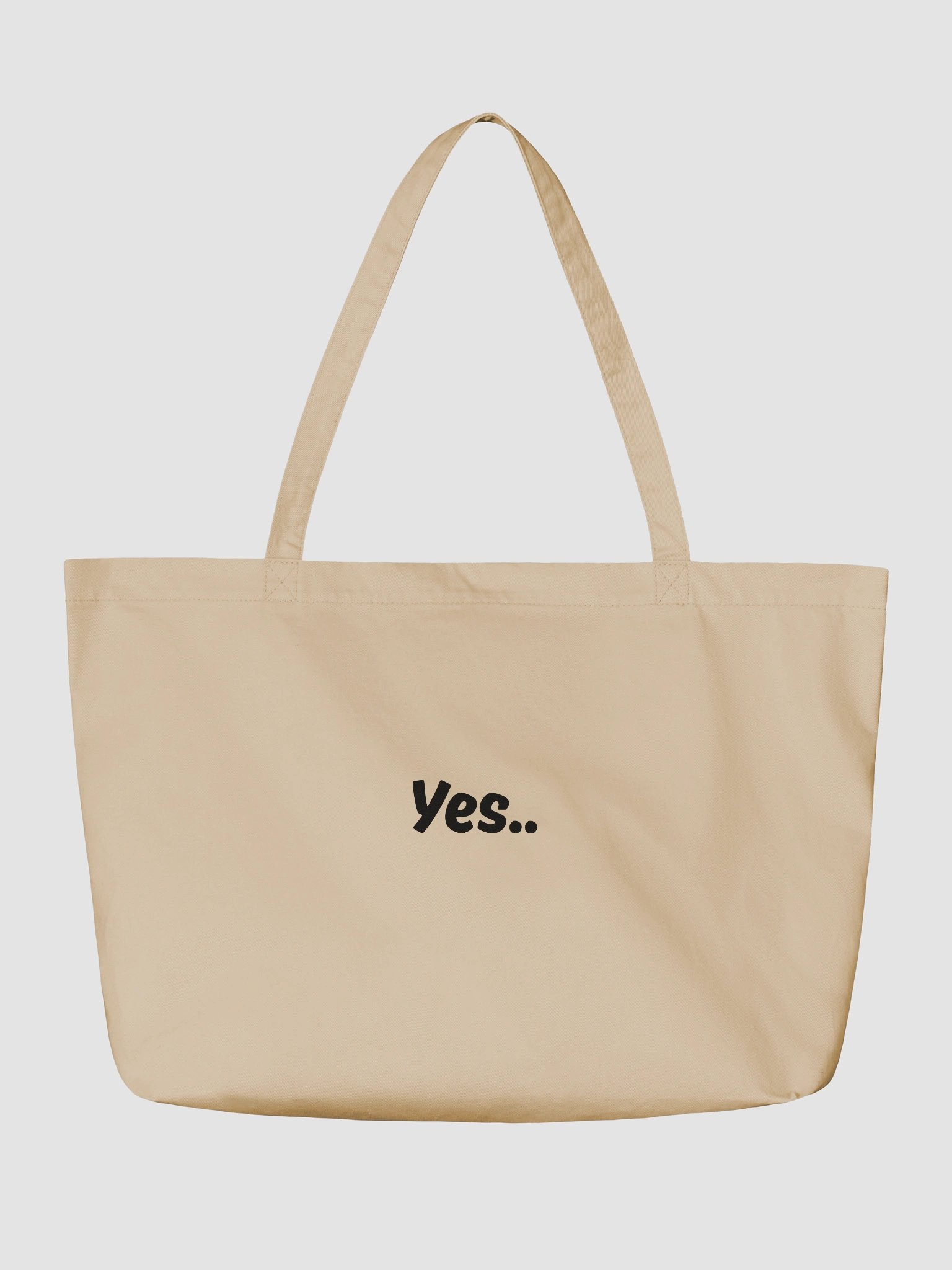 “Yes..” My Vibe Beige Tote Bag product image (2)