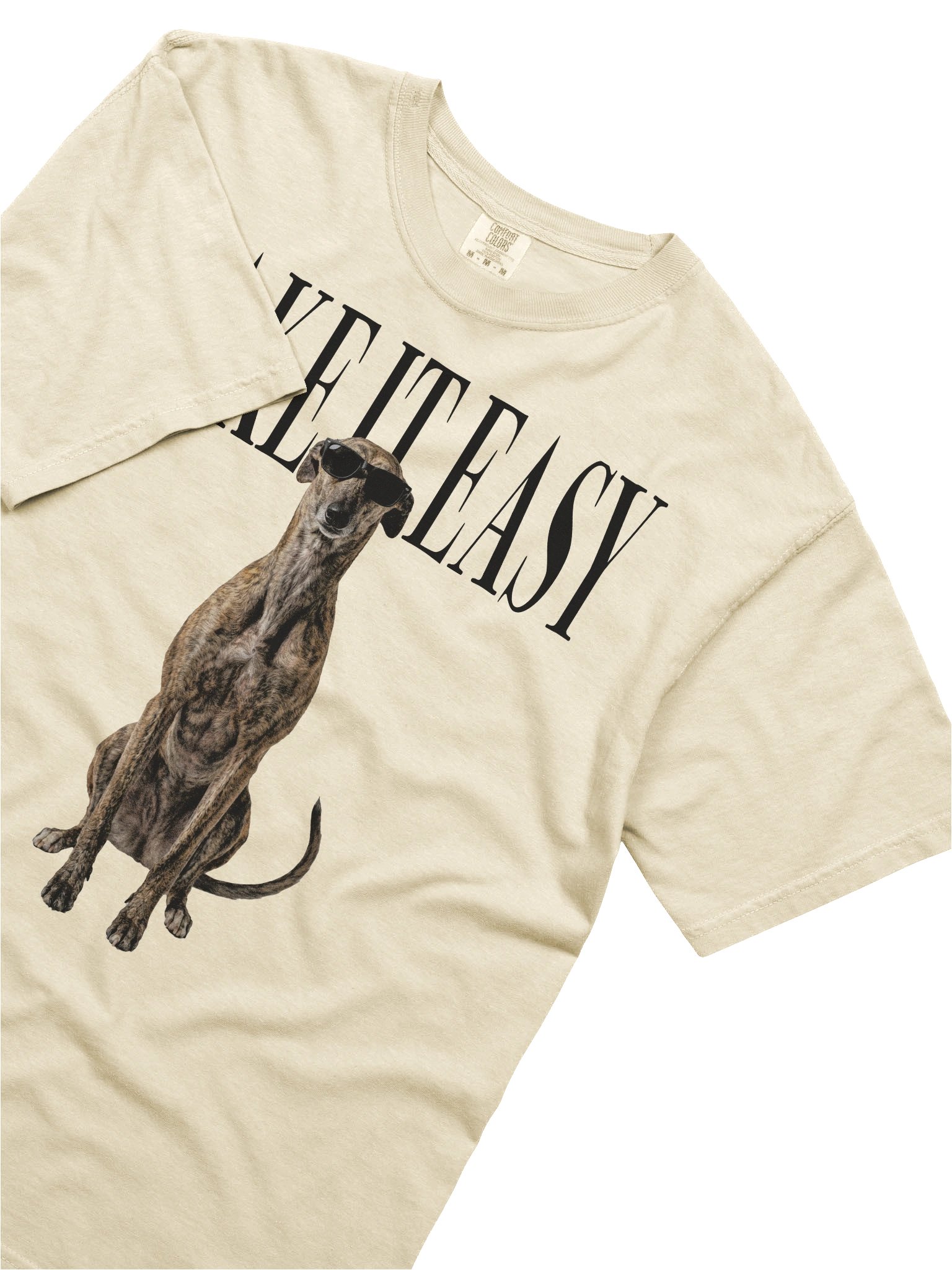 Take It Easy '90s Pop Vintage-Style T-Shirt for English Greyhound(Brindle) Owners product image (8)