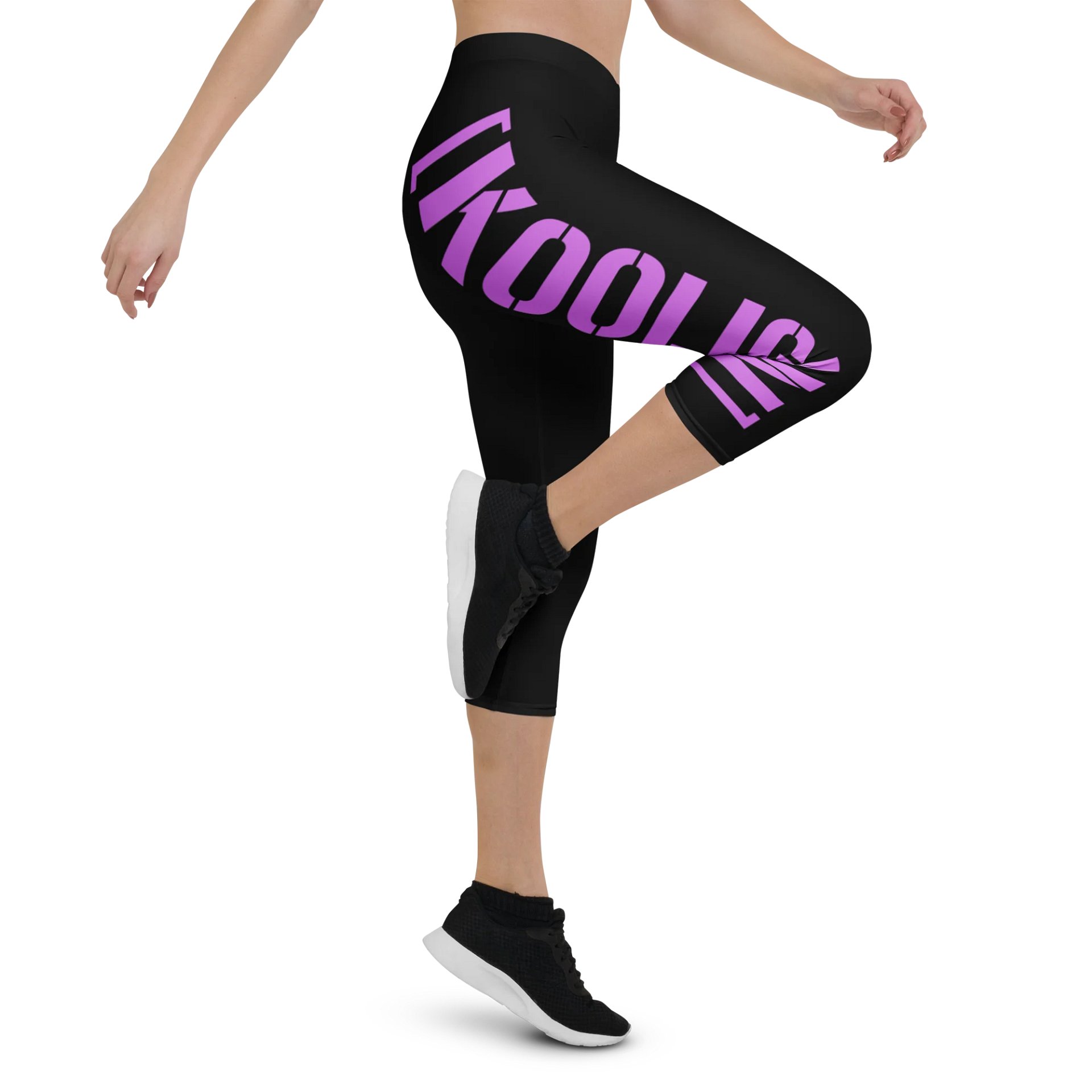 [KOOLIGAN] Kapris Blk & Purple product image (4)