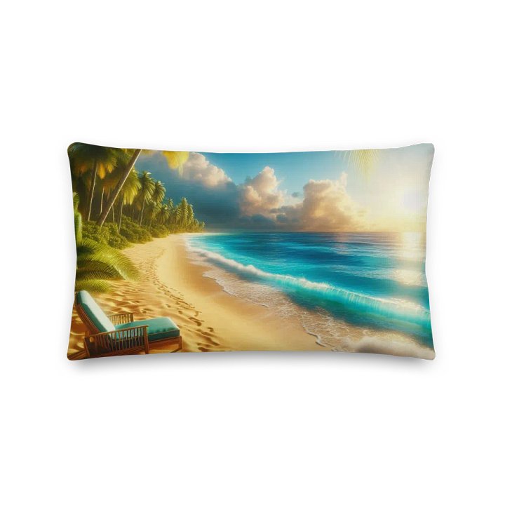 Tropical Sunset Paradise Pillow | AI Design product image (2)