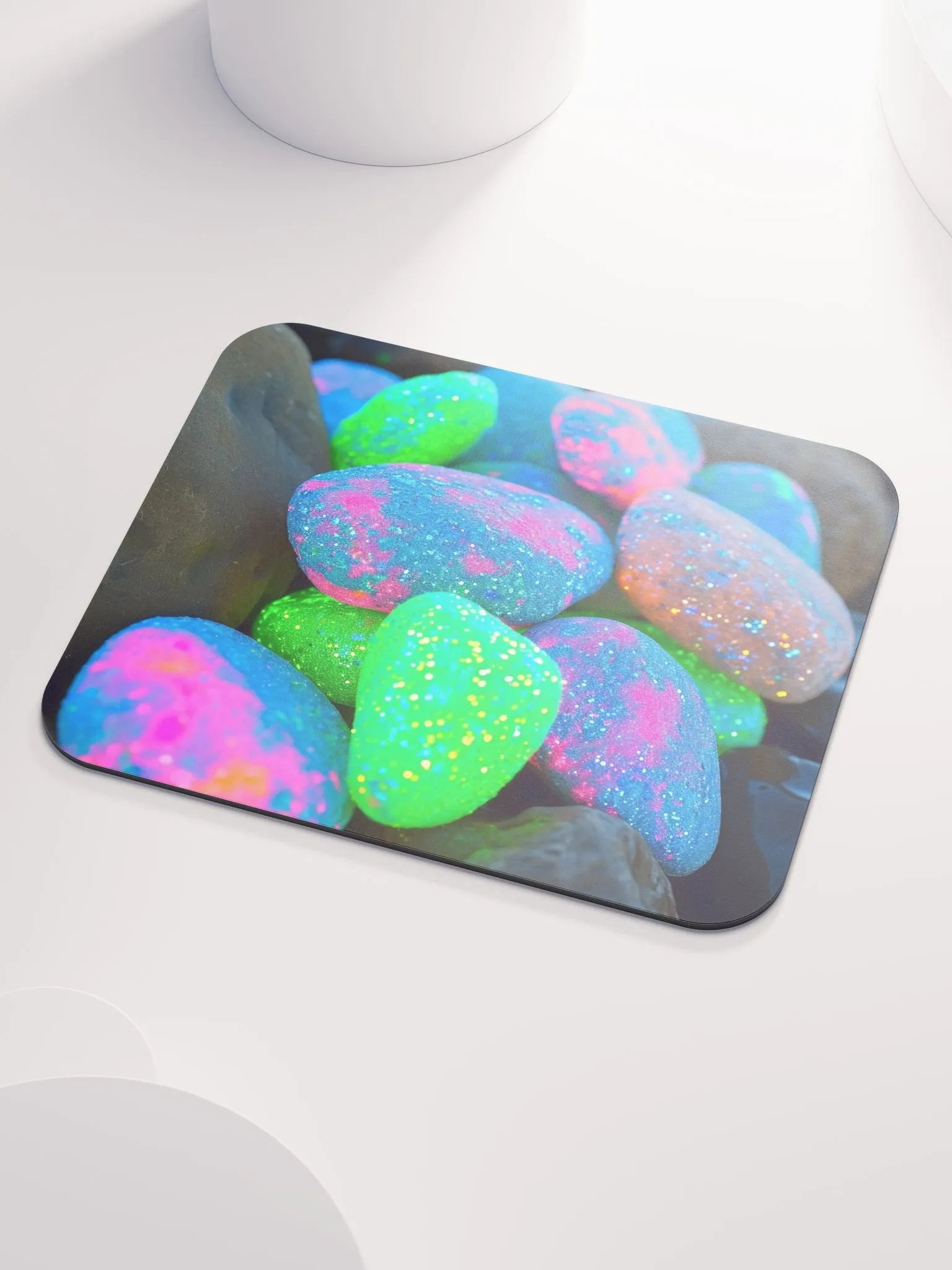 Neon Glitter Rocks Mouse Pad - Sparkle and Glow product image (3)