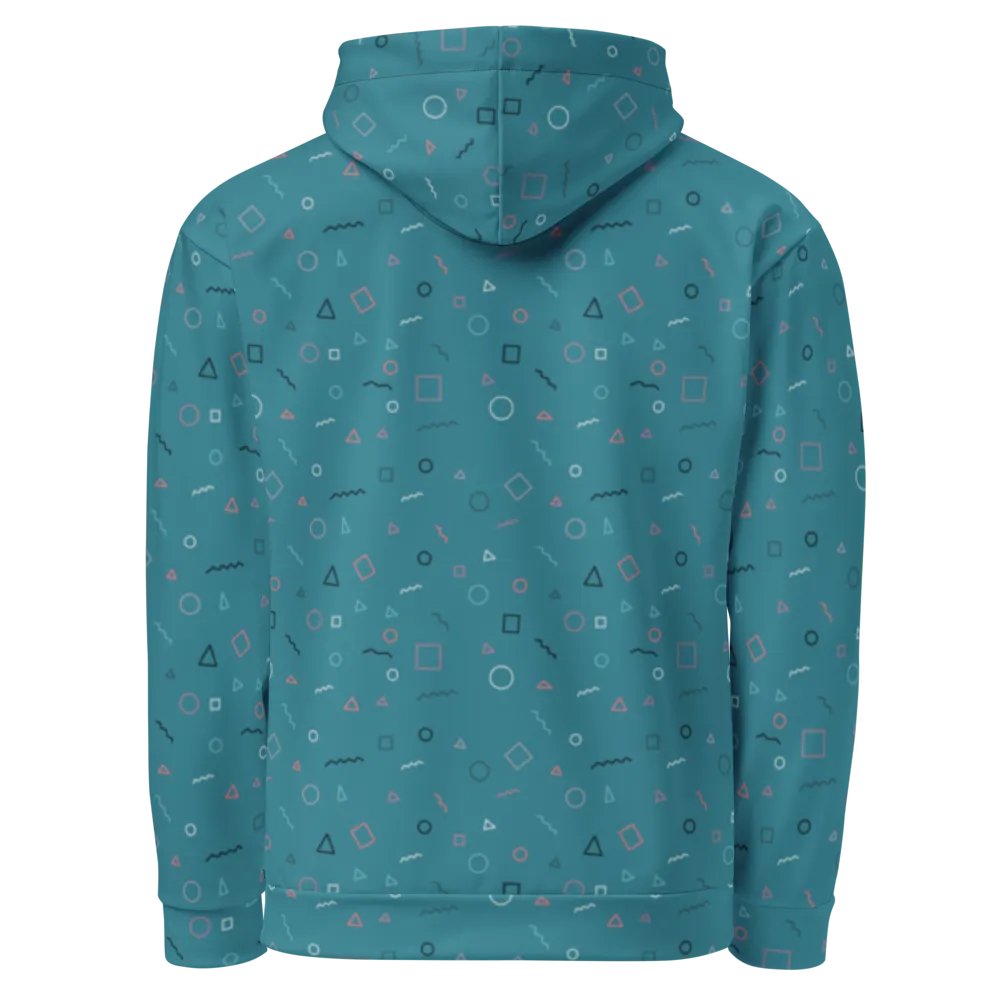 Turquoise Shapes Hoodie product image (3)