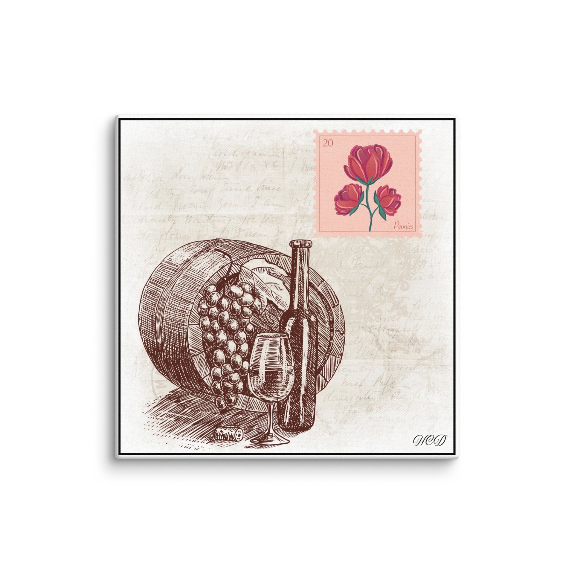 🍷 The Genesis of Rosé Wine Canvas – Bon Appétit By NCD product image (1)