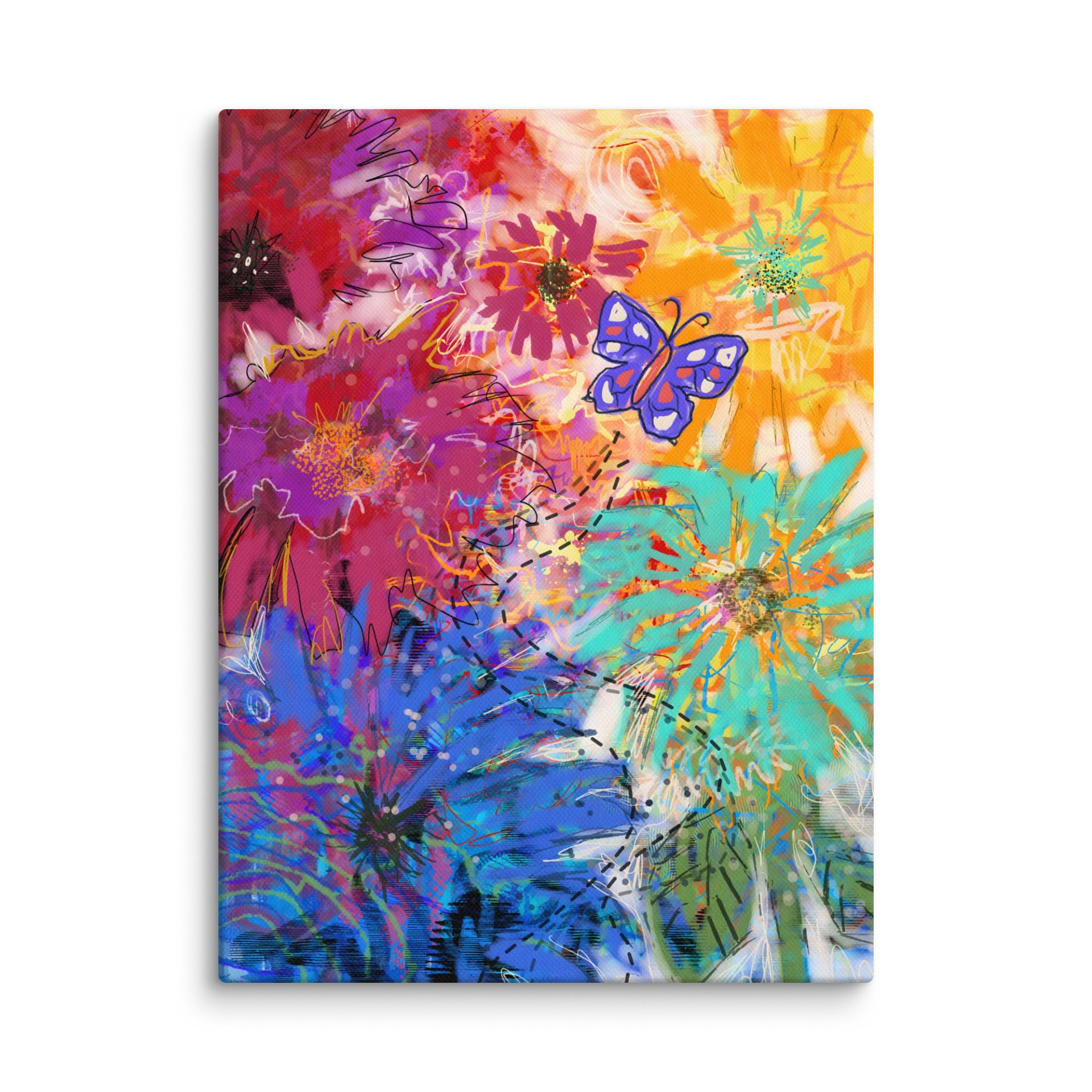 Butterfly Flowers Canvas product image (1)