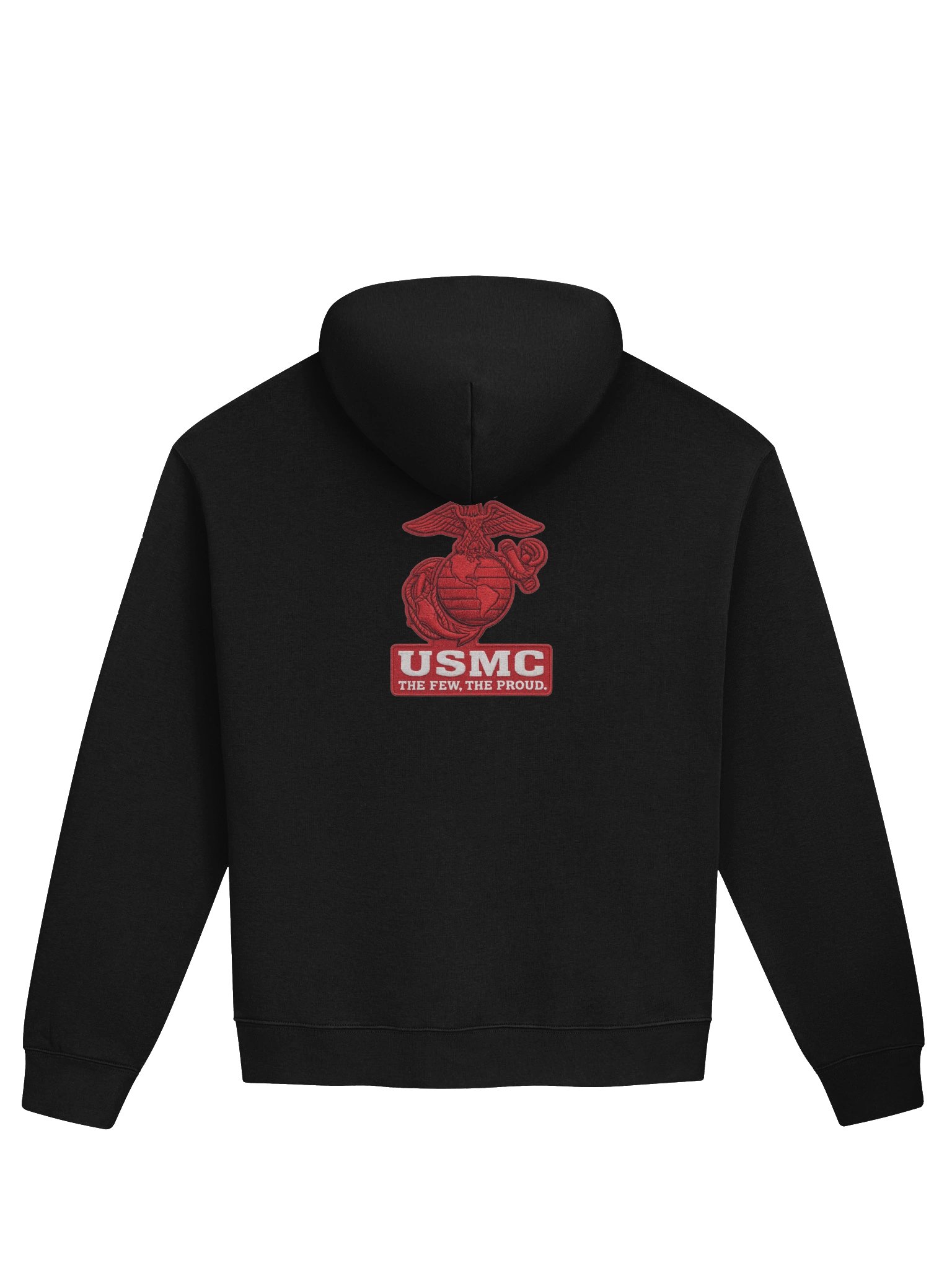 Embroidered USMC Hoodie Red product image (2)
