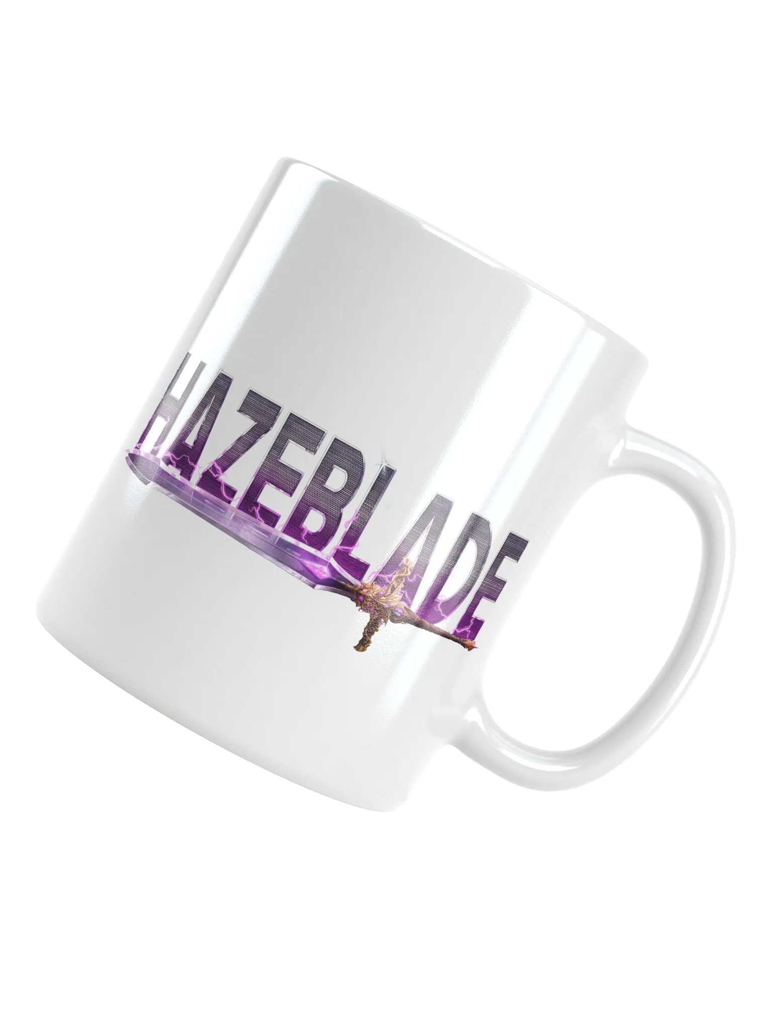 Hazeblade Lightning Sword White Glossy Mug product image (4)