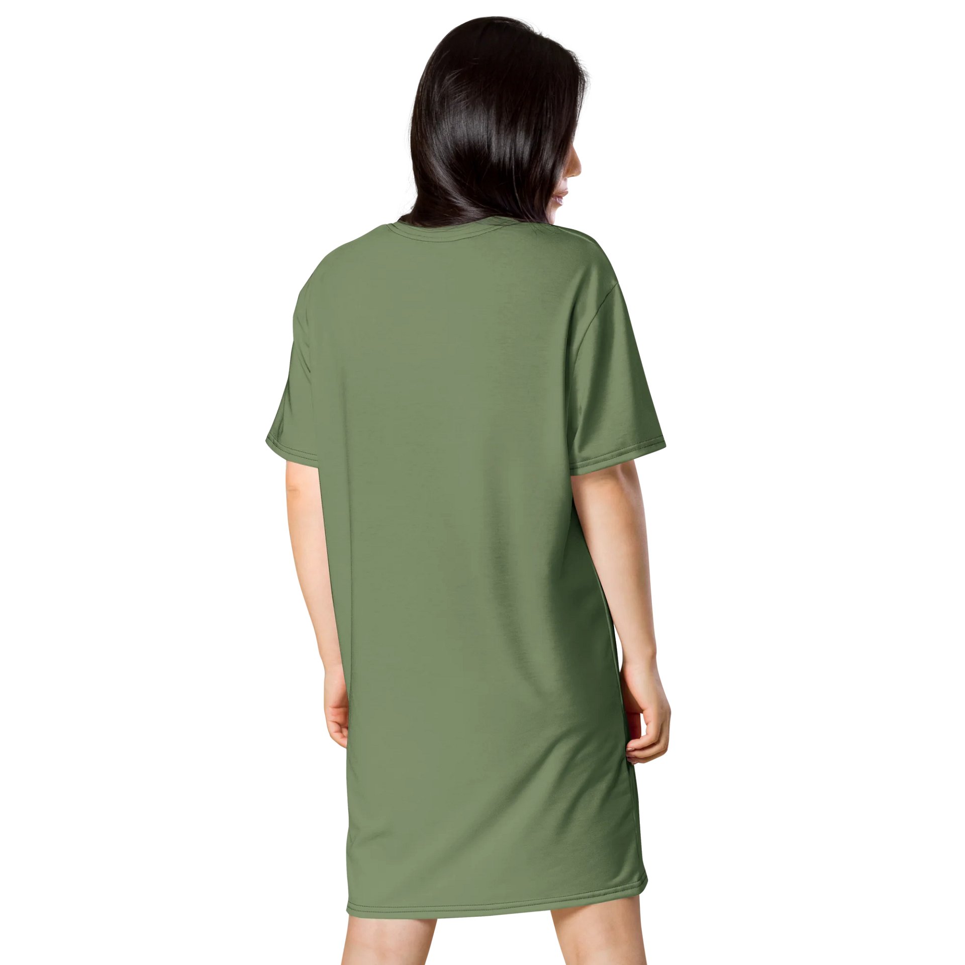 Oversized T-Shirt Dress - Bold Camouflage Green, Sizes 2XS-6XL product image (2)