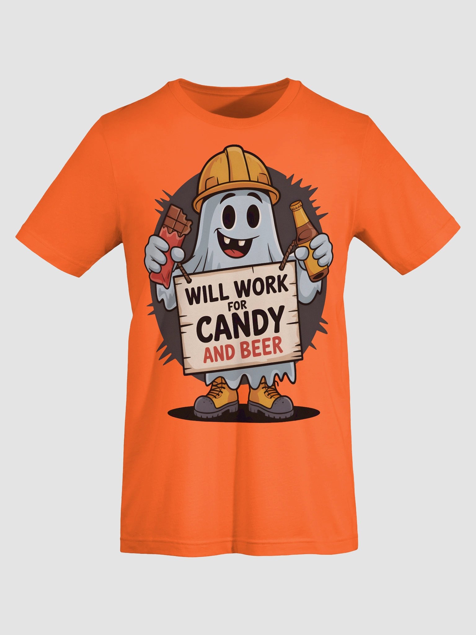 Spooky Construction Ghost T-Shirt product image (7)