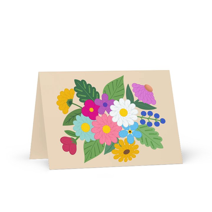 Floral Yarn Greeting Card (Blank Inside) product image (1)
