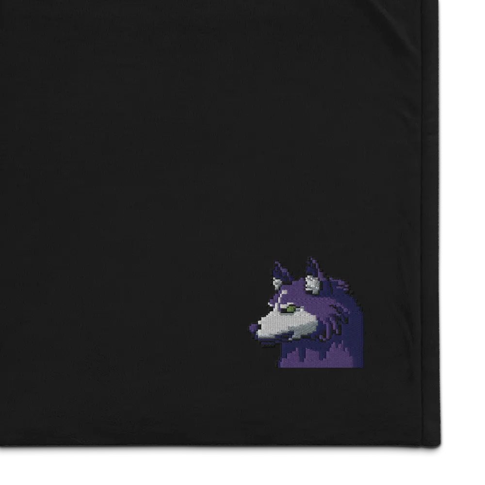 Pixel wolf Fluff blankie product image (1)