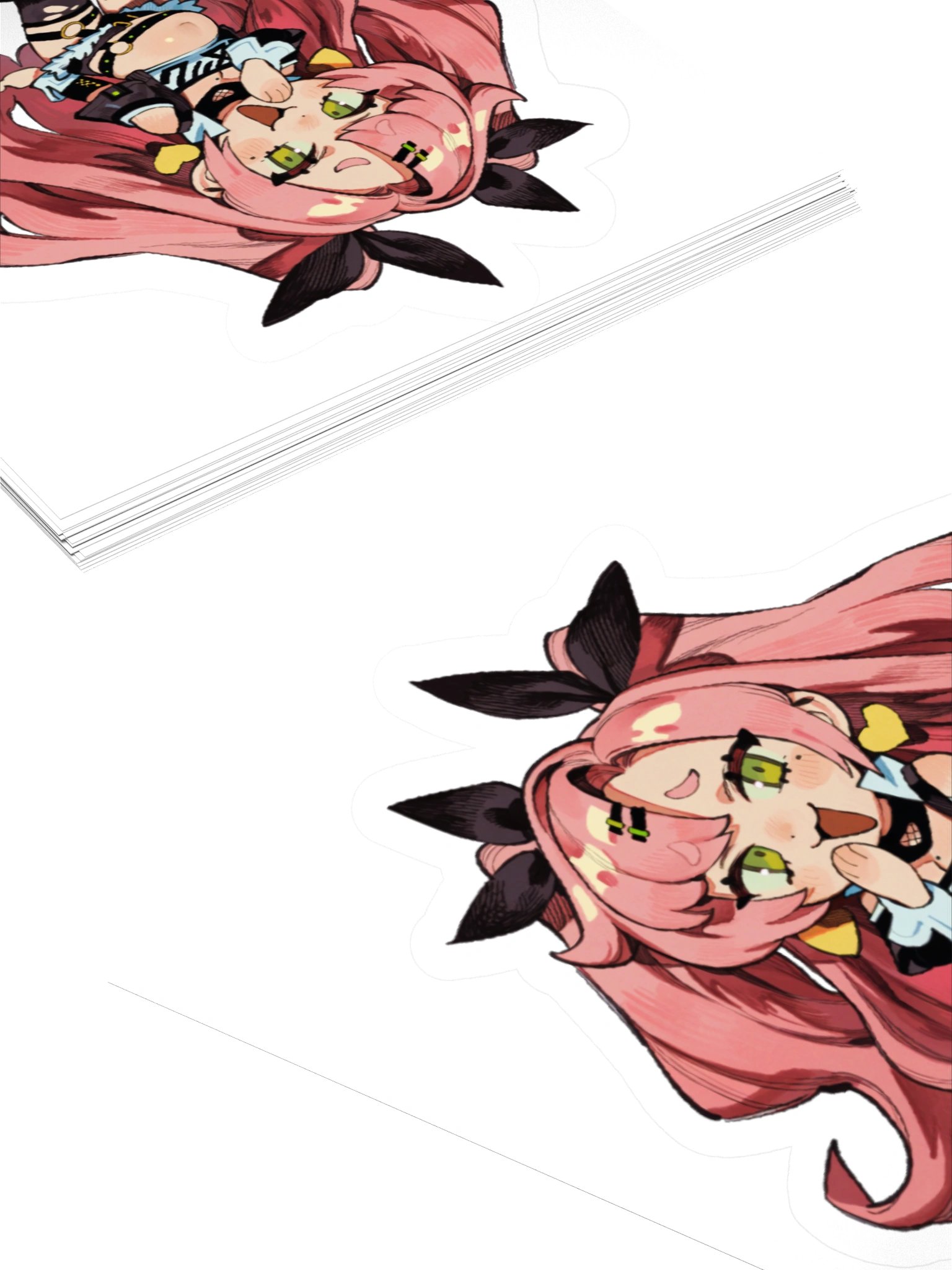 Pink Hair Girl Chibi Laughing Sticker product image (4)