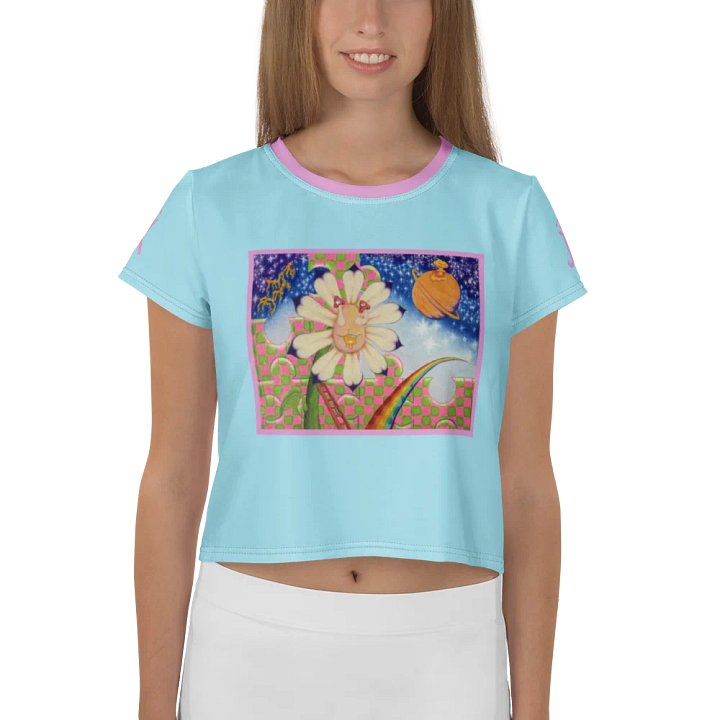 Puzzle Pieces Cotton Candy Crop Top product image (1)