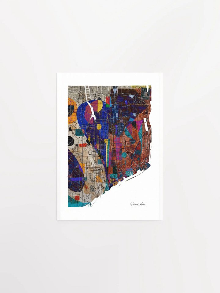 'Shore Line' by Edward Martin-Mixed Media Collage Map Poster product image (2)