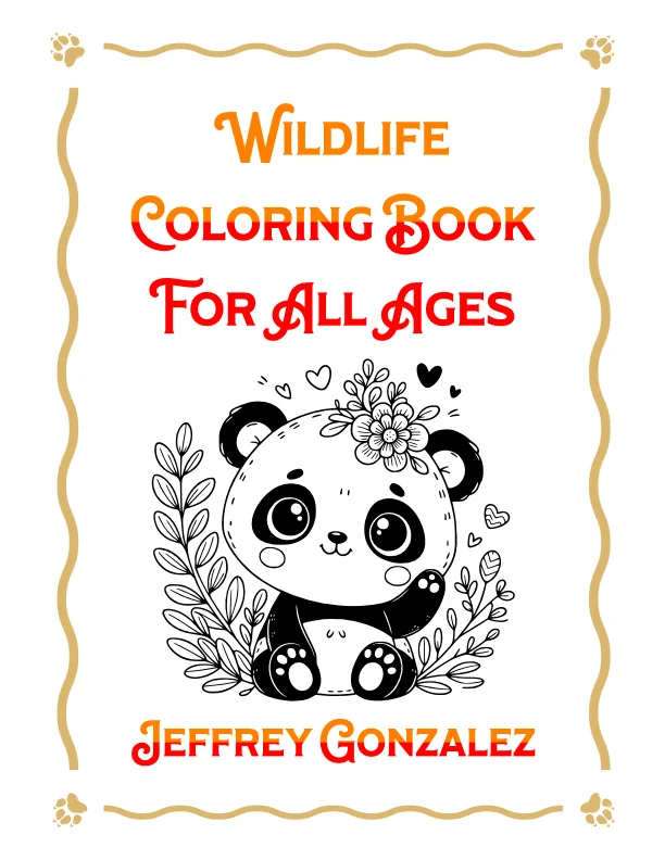 Wildlife: Coloring Book For All Ages - Printable E-Book PDF product image (1)