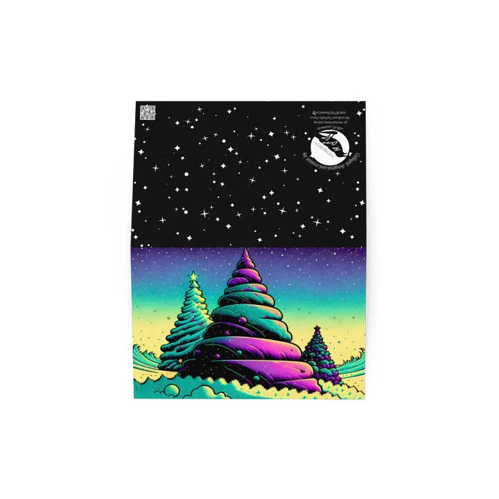 Neon Xmas Trees, Winter Holiday Card product image (2)
